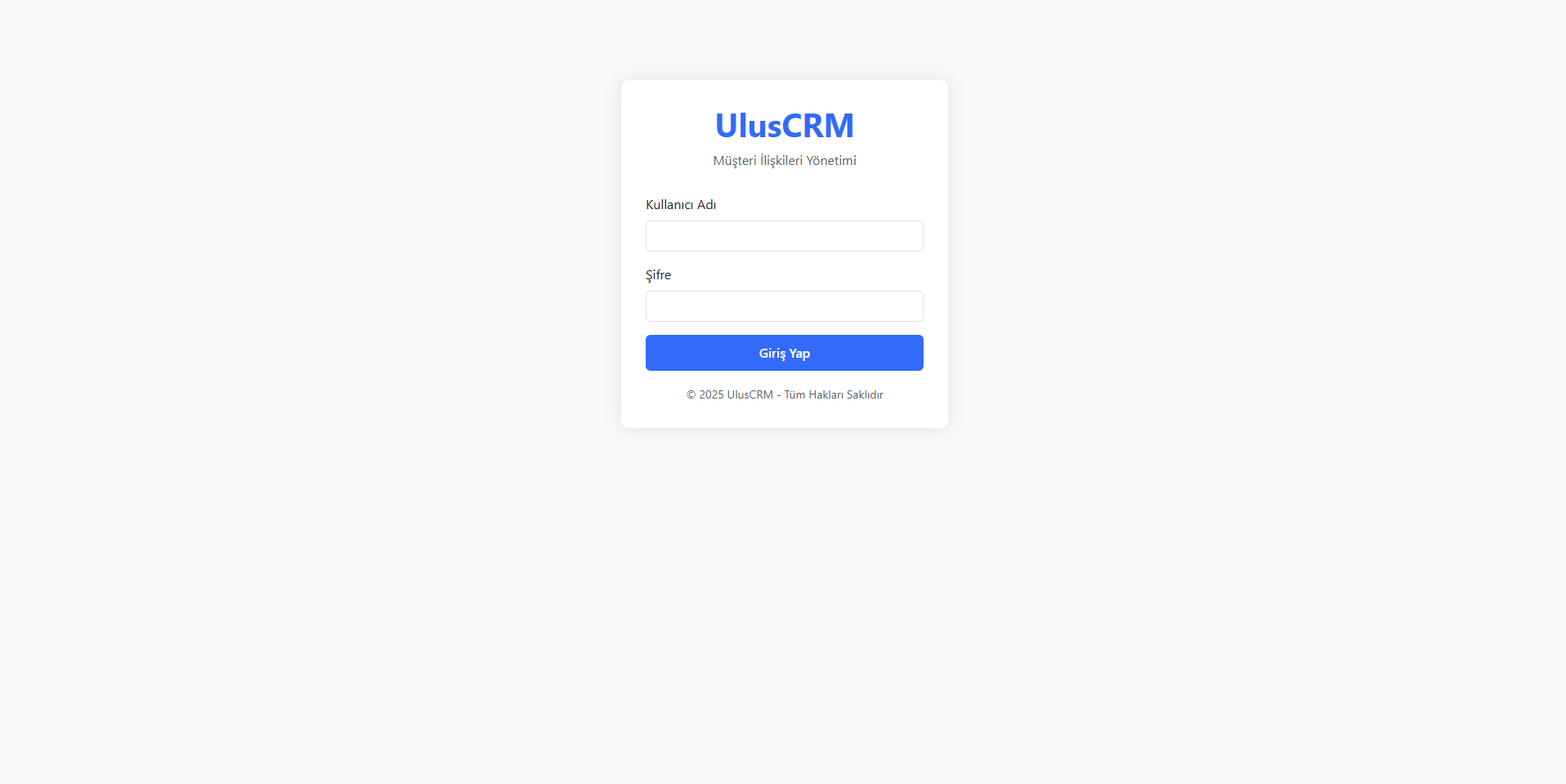 UlusCRM Projesi Görsel 1